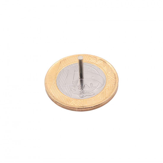Ímã de neodímio 2x10 mm - N42